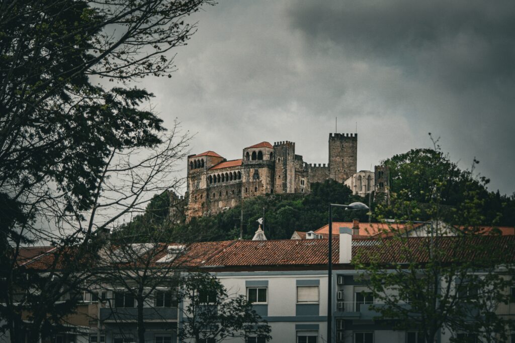 Leiria Castle overlooking the city, Portugal 